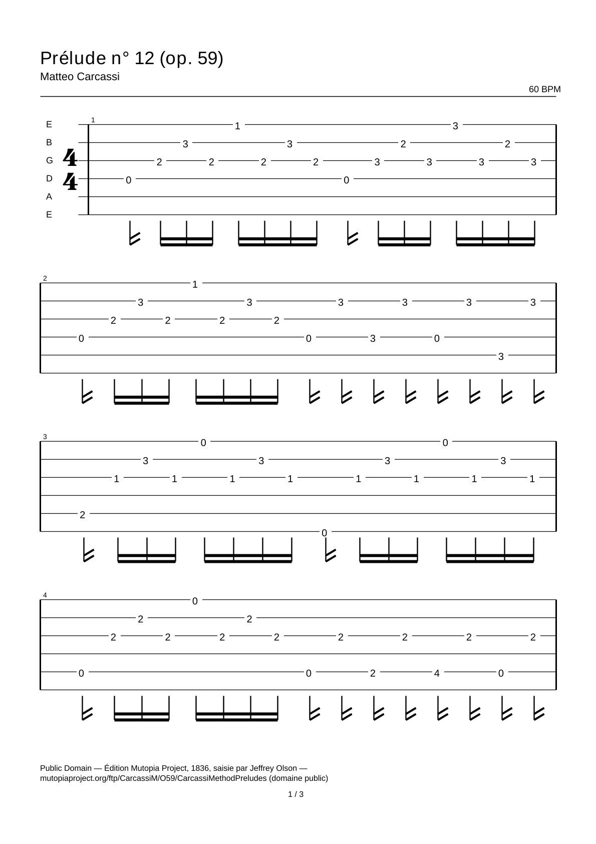 Prelude No. 12 (Op. 59) — Guitar Tab