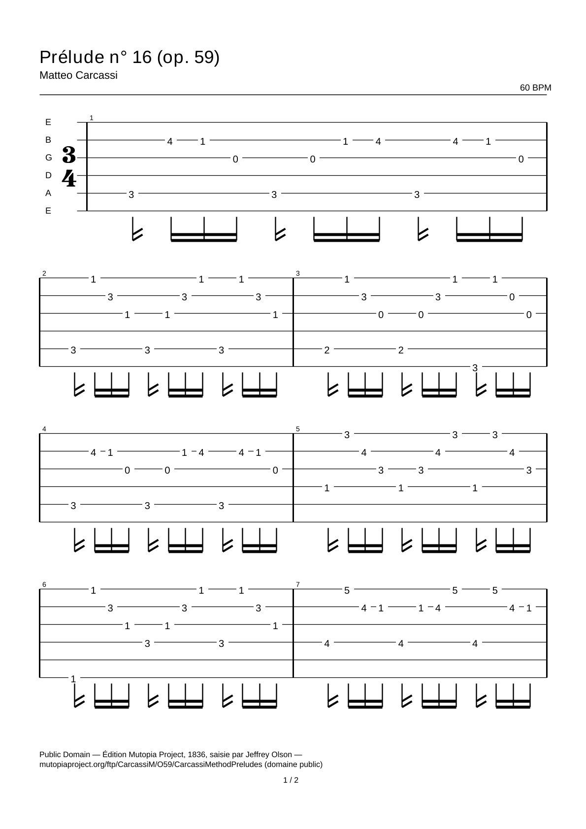 Prelude No. 16 (Op. 59) — Guitar Tab