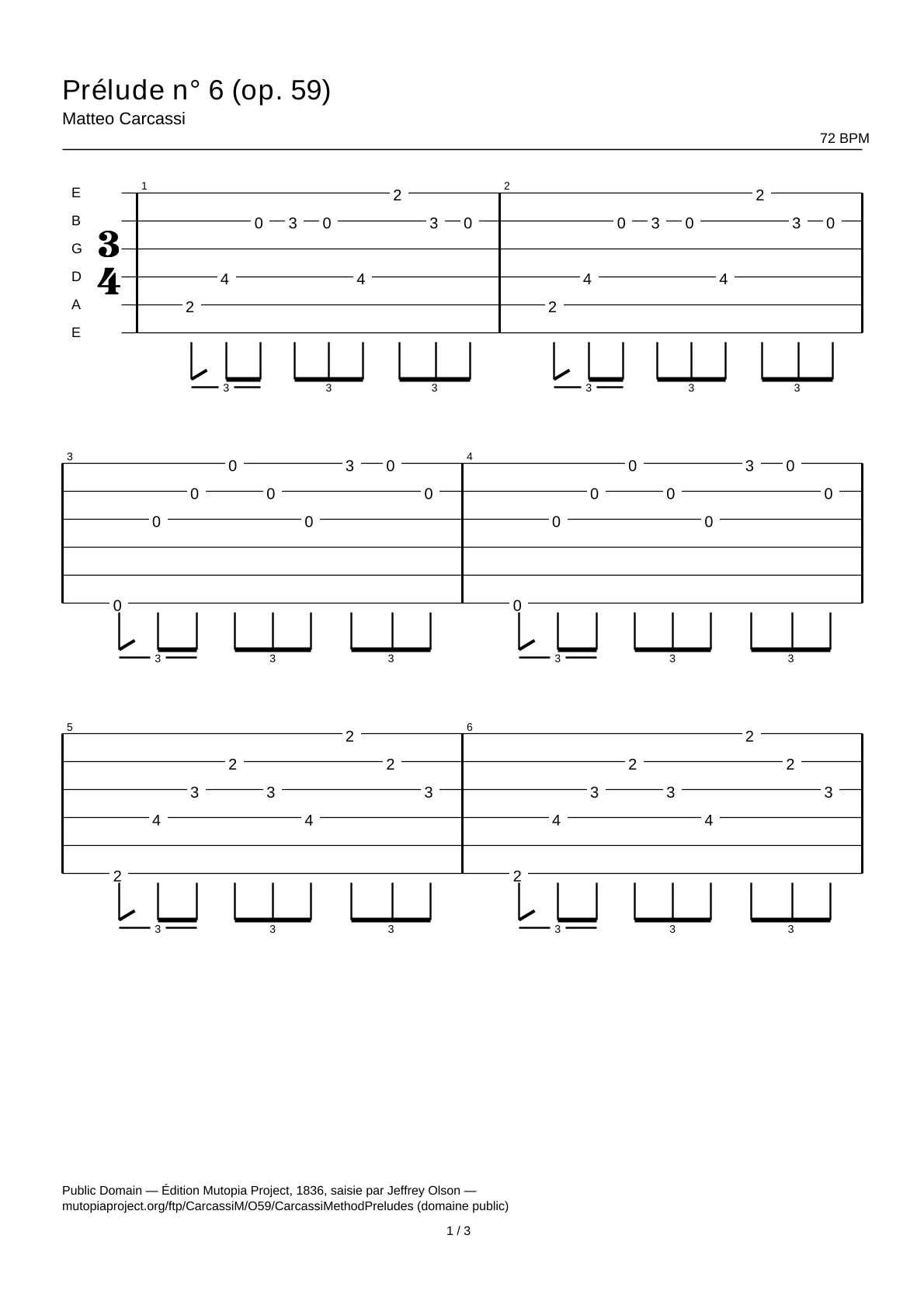 Prelude No. 6 (Op. 59) — Guitar Tab