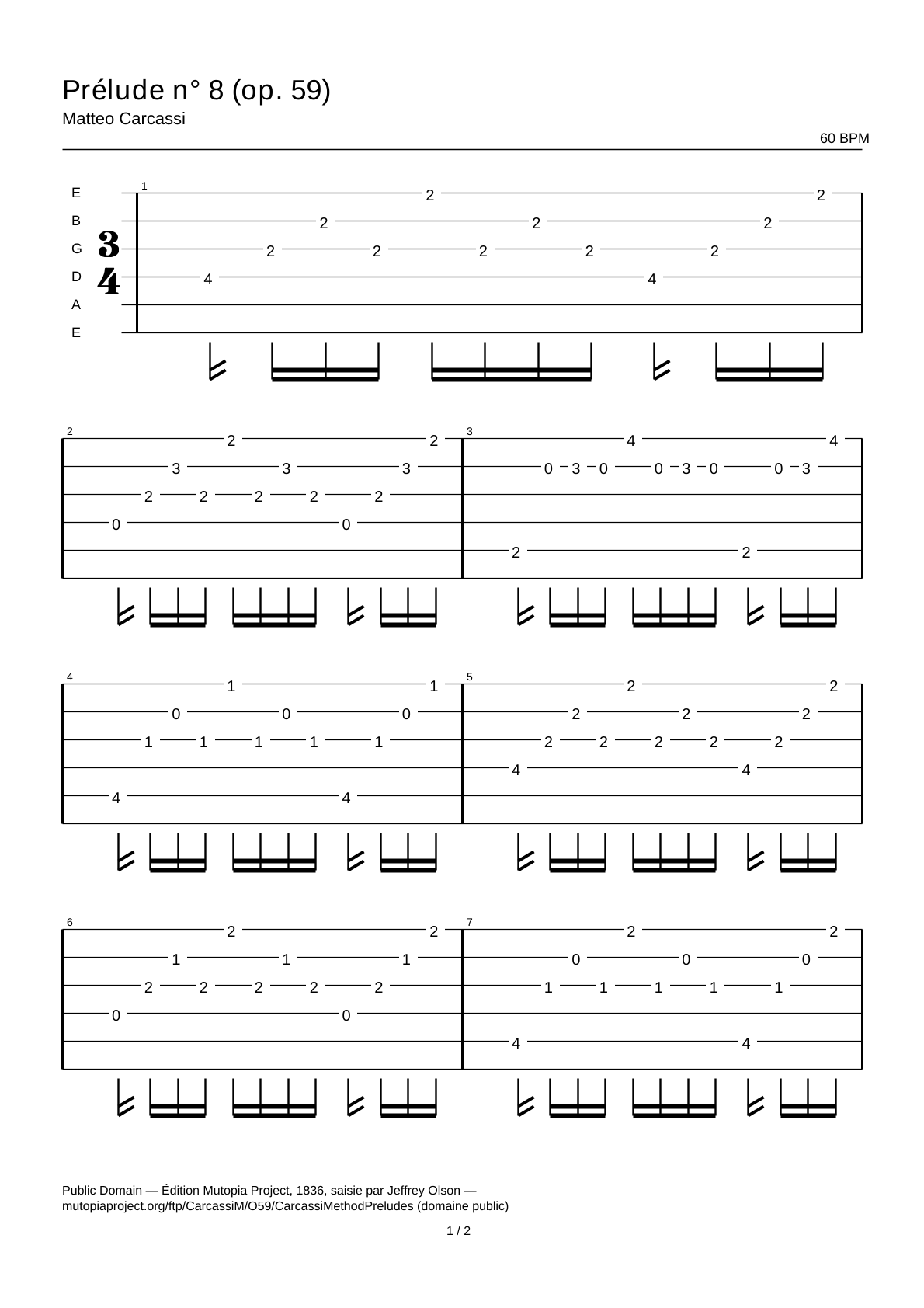 Prelude No. 8 (Op. 59) — Guitar Tab