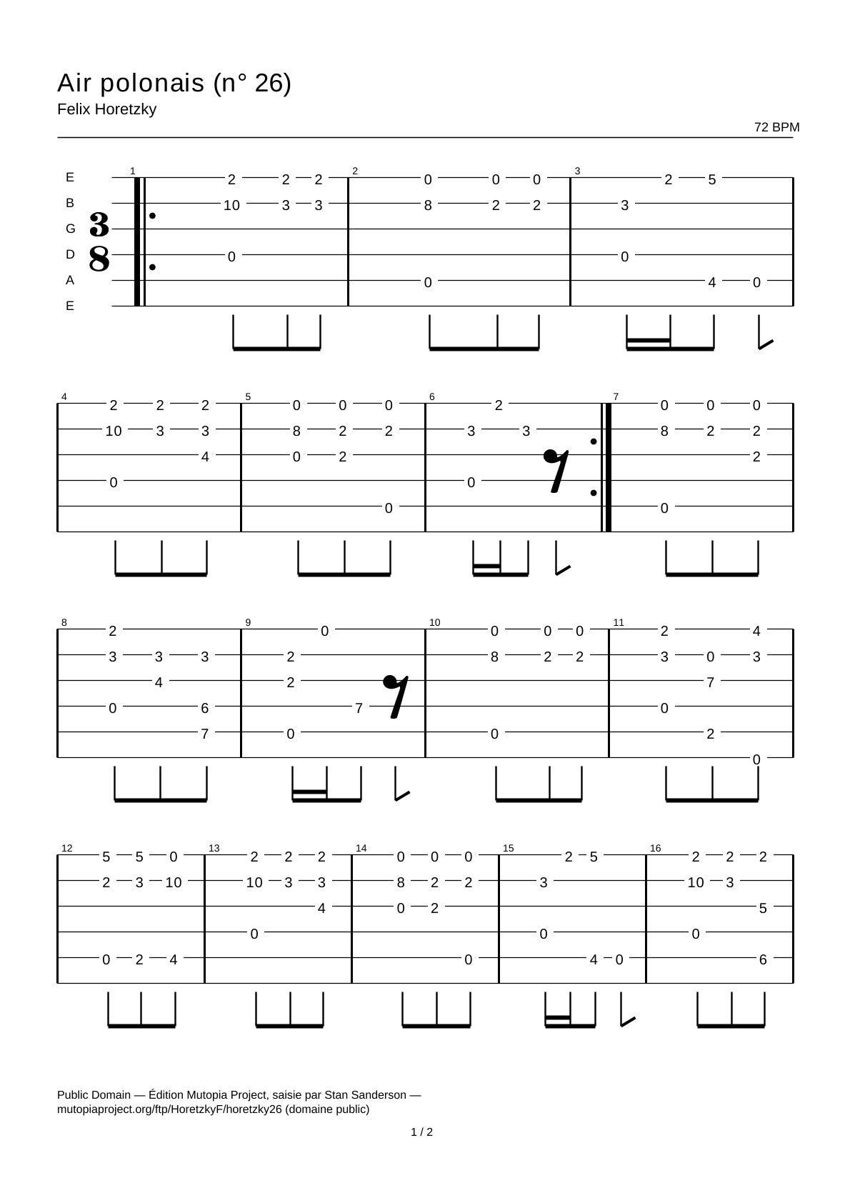 Polish Air (No. 26) — Guitar Tab
