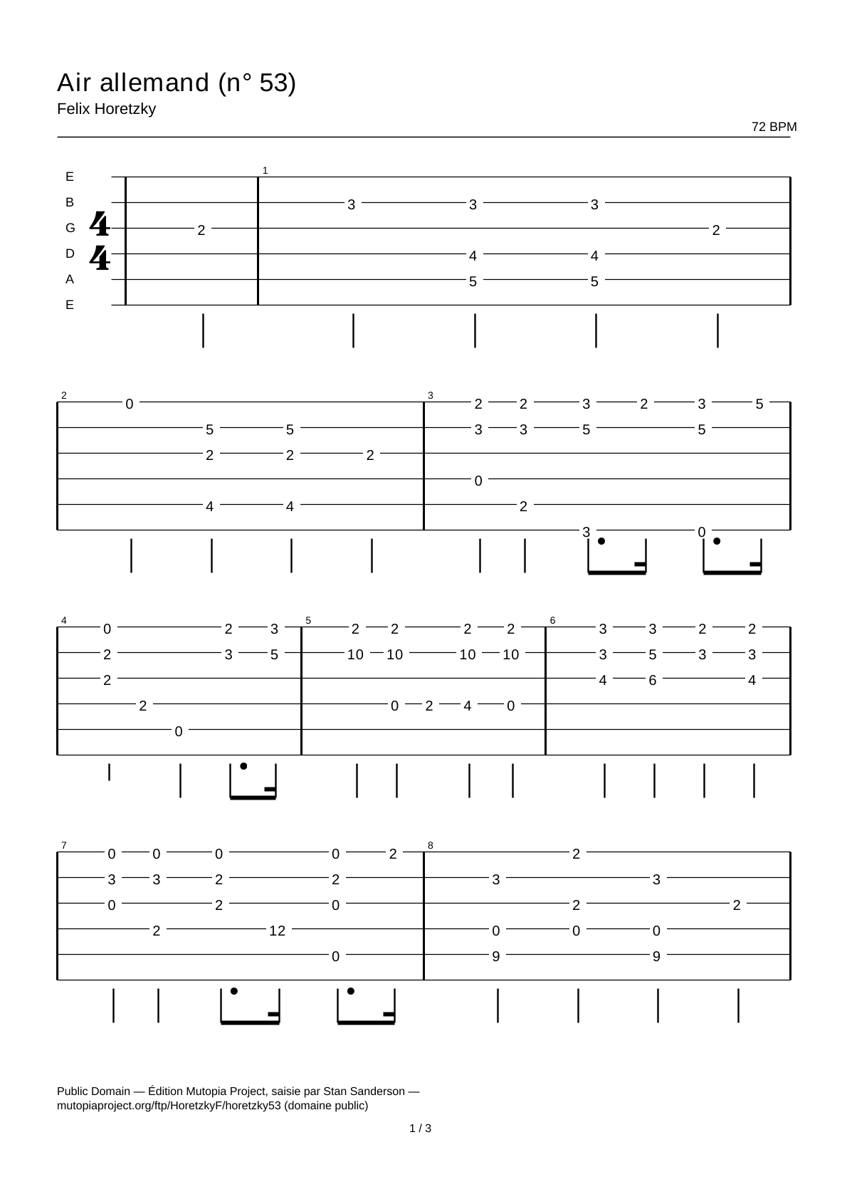 German Air (No. 53) — Guitar Tab