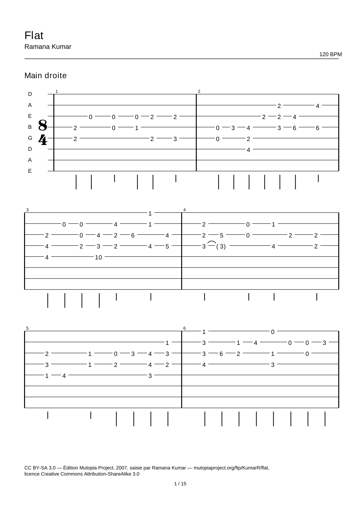 Flat — Guitar Tab